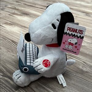 Snoopy Peanuts Typewriter Musical Plush Animated Valentines Day